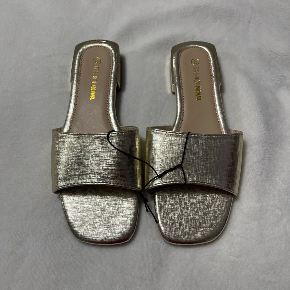 Fashion Nova Gold Sandals